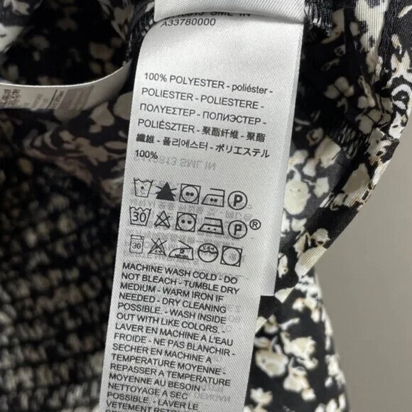 NEW Levis Floral Statement Crop Top Shirt Womens Medium black western - Picture 7 of 10